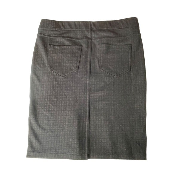Liverpool Pencil Skirt‎ Womens Sz 10/30 Gray Plaid Pockets Stretch Elastic Waist - Picture 2 of 10